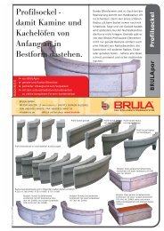 Profilsockel - damit Kamine und KachelÃ¶fen von ... - BRULA GmbH