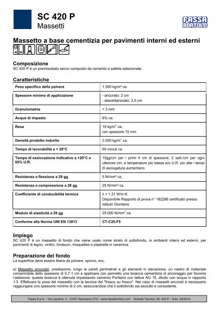 SC 420 P - Fassa Bortolo