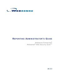 reporting administrator's guide - Websense Knowledge Bases