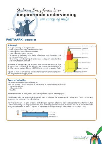 Faktaark om solceller - Energitjenesten