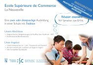 inauguration - Ecole Supérieure de commerce - La Neuveville