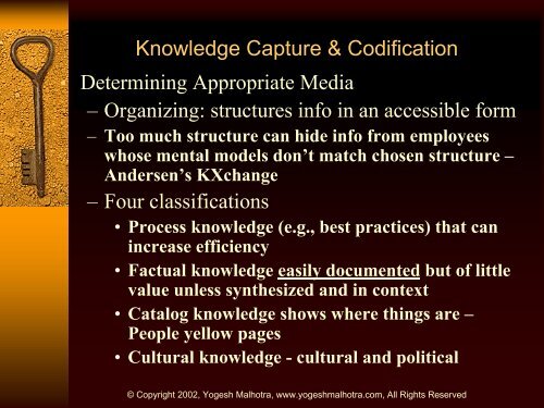 Knowledge Codification and Coordination