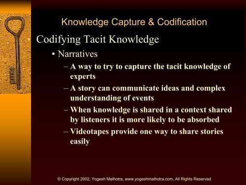 Knowledge Codification and Coordination