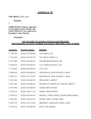 SCHEDULE âBâ - Pensacola Beach Tax Suit