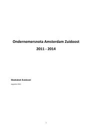 Ondernemersnota Amsterdam Zuidoost 2011 - 2014