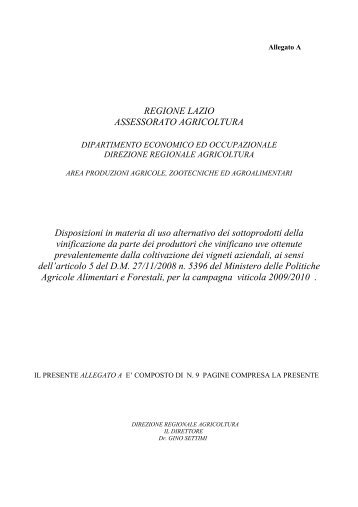 Allegato A e modello di - Agricoltura - Regione Lazio