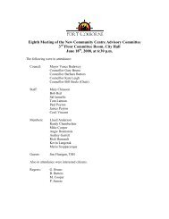 Eighth Meeting of the New Community Centre Advisory Committee 3 ...