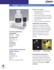 PasLiteTM : Alkaline Phosphatase Test for Dairy Products