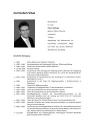Curriculum Vitae - Krebsregister NRW
