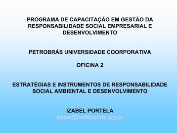 Petrobras Normas e CertificaÃ§Ãµes - Portal GestÃ£o Social