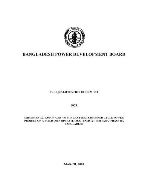 BANGLADESH POWER DEVELOPMENT BOARD - BPDB