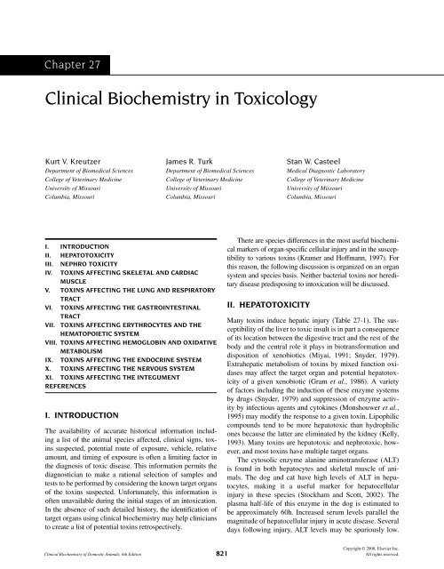 Clinical Biochemistry of Domestic Animals (Sixth Edition) - UMK ...