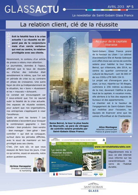 GlassActu nÂ°5 - Avril 2013 - Saint-Gobain Glass