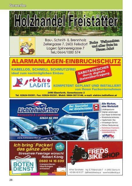 Ebenfurther Stadtnachrichten vom Dezember 2013 - Stadtgemeinde ...