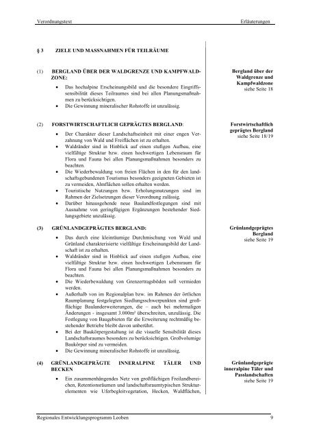 Verordnung und ErlÃ¤uterungsbericht - Raumplanung Steiermark