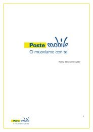 PosteMobile in sintesi - Poste Italiane