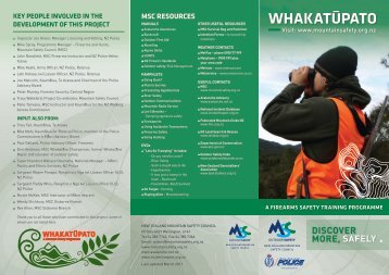 WHAKATUPATO - New Zealand Mountain Safety Council