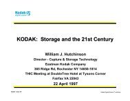 KODAK: Storage and the 21st Century - THIC