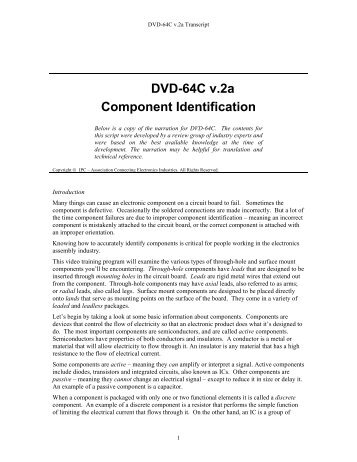 DVD-64C v.2a Component Identification - IPC Training Home Page