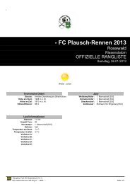 Rangliste - SC Brigerberg