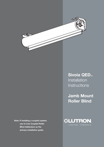 Jamb Mount Roller Blind - Lutron