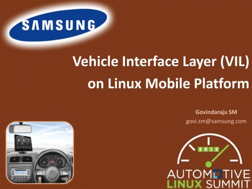 Vehicle Interface Layer - The Linux Foundation