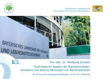 Vortrag Dr. Wolfgang Schober - Landesgesundheitsrat Bayern