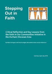 Stepping Out in Faith - Critical Reflections and K - Diocese of Durham