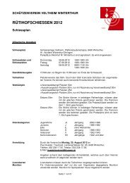 Schiessplan 2012 bewilligt - Schützenverein Veltheim
