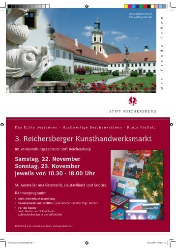 3. Reichersberger Kunsthandwerksmarkt - Stift Reichersberg
