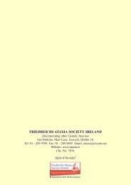 Autumn 2006 Newsletter - Friedreichs Ataxia Society Ireland