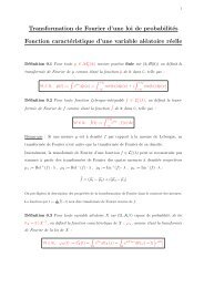 Transformation de Fourier d'une loi de probabilitÃ©s Fonction ...