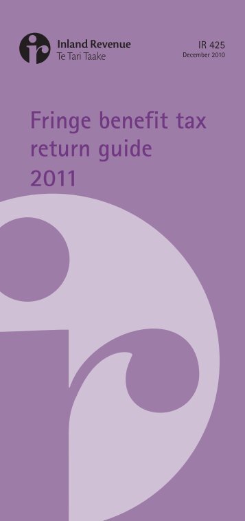 Fringe benefit tax return guide 2011 - Inland Revenue Department