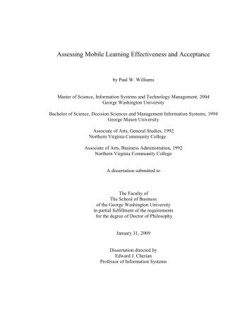Assessing Mobile Learning Effectiveness and Acceptance