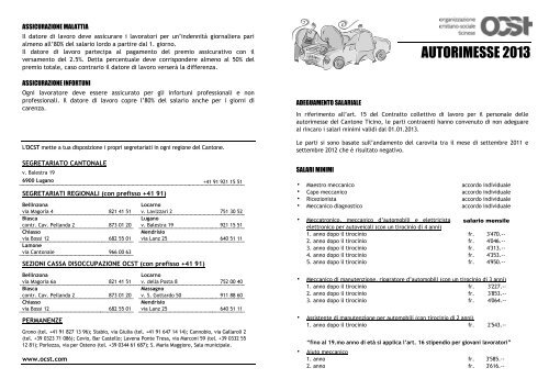 Volantino riassuntivo Autorimesse 2013 - OCST