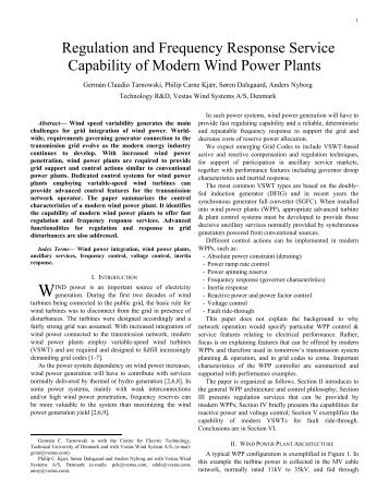 Regulation and Frequency Response Service Capability of Modern ...