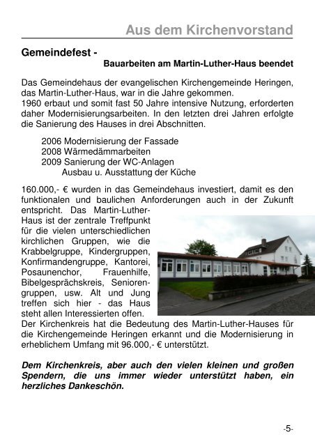 Gemeindebrief - Ev. Kirche Heringen