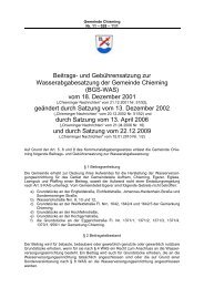 Beitrags- und Gebührensatzung zur Wasserabgabesatzung