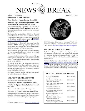 special Offers from the apple User Group bulletin - MUG ONE