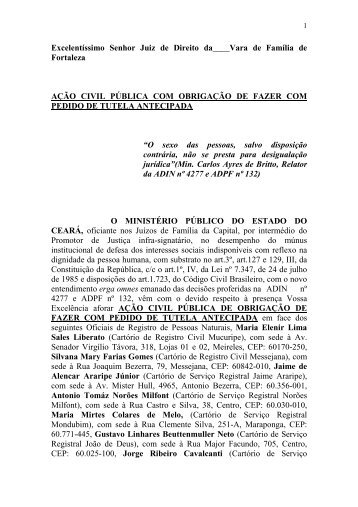 Casamento homoafetivo - MinistÃ©rio PÃºblico do Estado do CearÃ¡