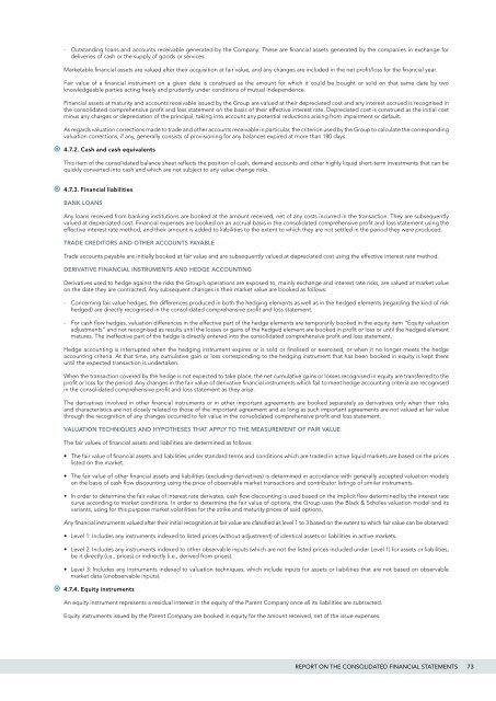 Consolidated Financial Statements and Consolidated Management ...