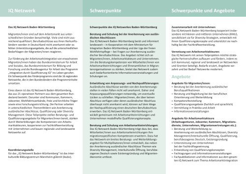 Kooperationspartner - IQ Netzwerk Baden WÃ¼rttemberg