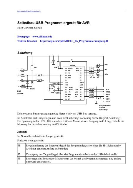 Selbstbau-USB-Programmiergerät für AVR - Index of