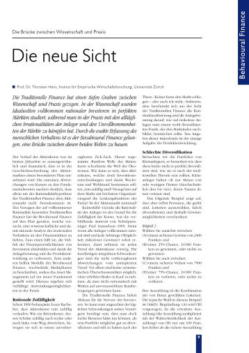 Die neue Sicht, Prof. Dr. Thorsten Hens (PDF)