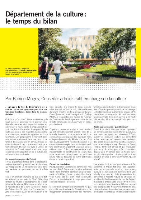 Magazine Vivre Ã  GenÃ¨ve no 39 - Ville de GenÃ¨ve