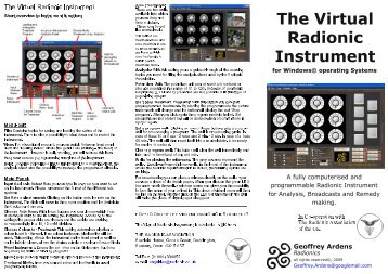 The Virtual Radionic Instrument