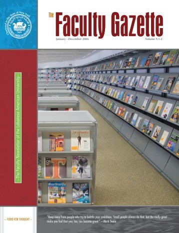 Faculty Gazette 9.1 - Lebanese American University