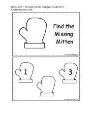 The Mitten :: Missing Mittens Emergent Reader ... - Kinder Printables