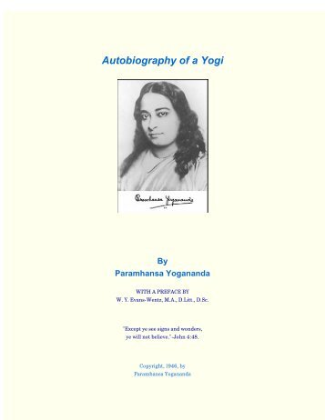 Autobiography of a Yogi - by Paramhansa ... - HolyBooks.com