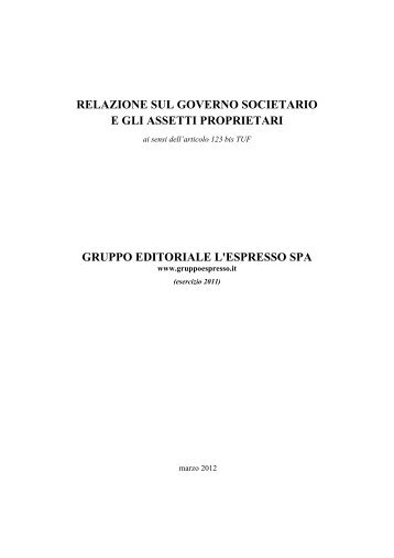 Relazione Corporate Governance PDF File (167Kb) - Gruppo ...